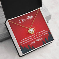 Romantic Love Knot Pendant, Love Knot Necklace for Wife, Gold Knot Necklace, Christmas Jewelry Present for Her, Meaningful Anniversary Present