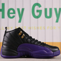 High Top Sneakers, Black Purple Colorway, Lace Up Design, Casual Gift for Sneaker Fans