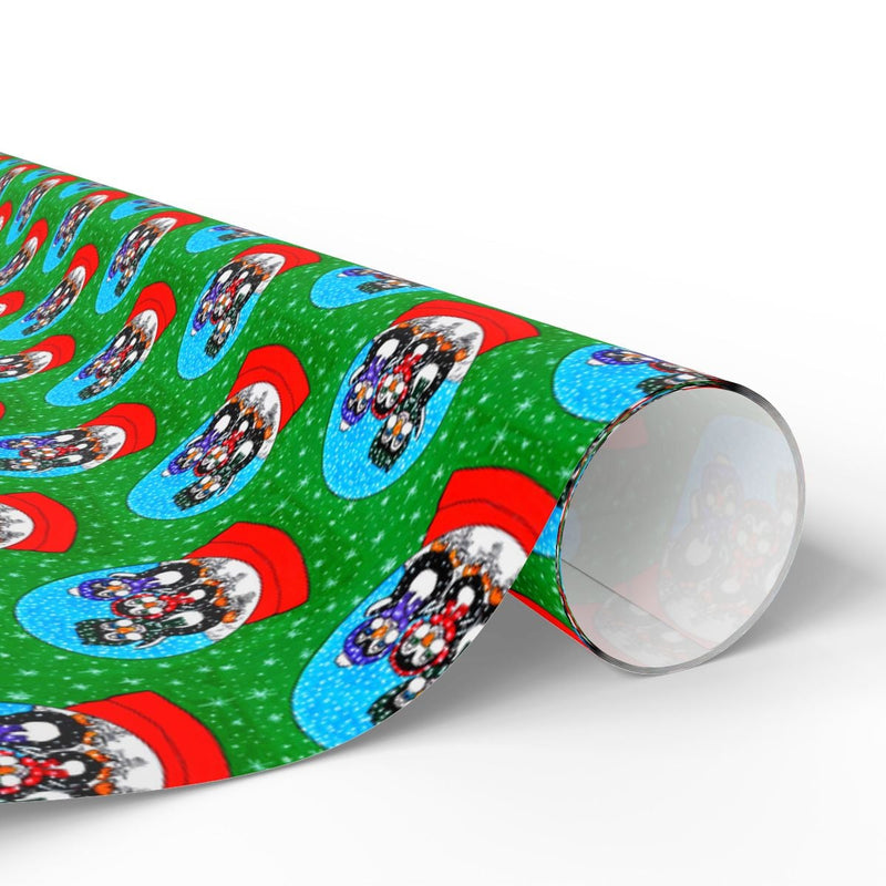 Snow Globe Holiday Gift Wrap, Monster Truck Christmas Wrapping Paper, Festive Big Truck Wrapping Paper Roll, Boys Xmas Present Presentation