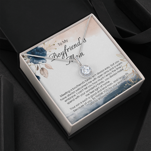 Eternal Hope Necklace for Boyfriend Mom, Future Mother in Law Necklace, Cushion Cut CZ Pendant Necklace, Thoughtful Birthday 