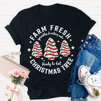 Festive Holiday Teacher Shirt, Farm Fresh Christmas Tree Teacher T-Shirt, Christmas Tree Graphic Tee, Adorable Winter Educator Present