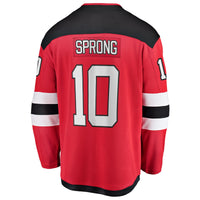 New Jersey Devils Daniel Sprong Red Home Breakaway Jersey