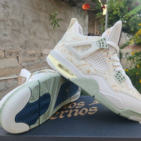 Mid Top Sneakers, White Green Colorway, Lace Up Design, Casual Gift for Sneaker Fans