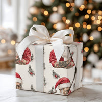 Hipster Santa Christmas Wrapping Paper, Tattooed Santa Wrapping Paper, Alternative Holiday Gift Wrap, Edgy Xmas Gift Wrapping Paper Roll