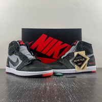 High Top Sneakers, Black Red Gray Colorway, Lace Up Design, Casual Gift for Sneaker Fans