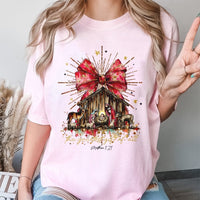 Christian Christmas Faith Shirt, The Greatest Present of All Nativity Scene T-Shirt, Religious Holy Night Graphic Tee, Jesus Xmas T-Shirt