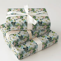 Floral Christmas Gift Wrap, Watercolor Poinsettia Wrapping Paper, Botanical Holiday Wrapping Paper, Elegant Winter Present Gift Wrap