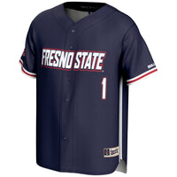 #1 Fresno State Bulldogs Lightweight Baseball Jersey - Navy
