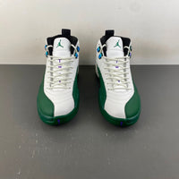 Low Top Sneakers, White Green Purple Colorway, Lace Up Design, Casual Gift for Sneaker Fans