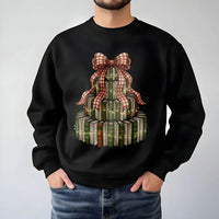 Retro Librarian Holiday Sweater, Christmas Book Tree Sweatshirt, Book Lover Xmas Crewneck, Reading Teacher Present Pullover