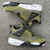 Retro Basketball Shoes, Olive Green Army Green Colorway, Canvas Footwear, Lace Up Design, Casual Gift for Shoe Lovers