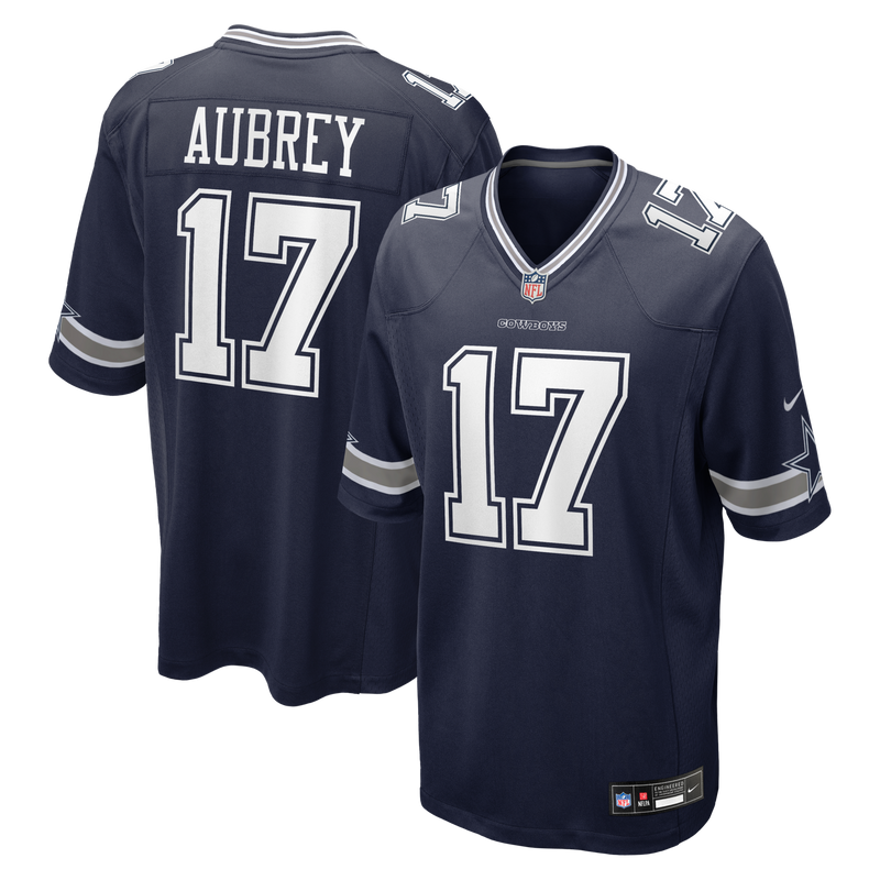 Dallas Cowboys Brandon Aubrey Navy Team Game Jersey