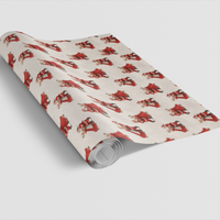 Vintage Santa Mrs Claus Holiday Gift Wrap, Dancing Santa Wrapping Paper, Retro Christmas Wrapping Paper, Romantic Present Paper Roll