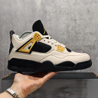 Mid Top Sneakers, Beige Black Yellow Colorway, Lace Up Design, Casual Gift for Sneaker Fans
