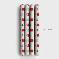 Casual Modern Santa Claus Gift Wrap, Red Polo Santa Wrapping Paper, Fun Holiday T Logo Wrapping Paper, Humorous Christmas Gift Wrapping Paper