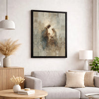 Abstract Holy Family Canvas Print, Nativity Scene Canvas Art, Religious Christmas Wall Art, Christian Faith Canvas, Sacred Home Decor Present
