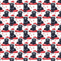 Santa Dog Wrapping Paper, Flat-Coated Retriever Christmas Wrapping Paper, Retriever Holiday Gift Wrap, Pet Lover Wrapping Paper, Xmas Wrap