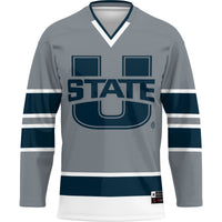 Utah State Aggies Hockey Jersey - Blue
