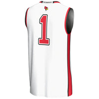 #1 Illinois State Redbirds Lightweight Basketball Jersey - White