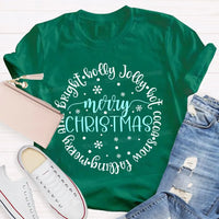 Merry and Bright Snow Falling Tee, Holly Jolly Hot Cocoa Shirt, Adorable Christmas Graphic T-Shirt, Comfy Winter Holiday Shirt, Xmas Present Tee