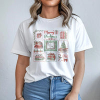 Bookworm Christmas Shirt, Merry Bookmas T-Shirt, Comfy Reader Holiday Graphic Tee, Adorable Book Lover Christmas T-Shirt, Librarian Teacher Present