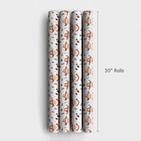 Rustic Christmas Wrapping Paper, Western Cowboy Santa Wrapping Paper, Country Holiday Gift Wrap, Rodeo Western Gift Wrapping Paper Roll