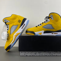 High Top Sneakers, Yellow Colorway, Lace Up Design, Casual Gift for Sneaker Fans