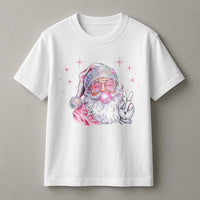 Bubblegum Pop Art Santa Shirt, Retro Disco Santa T-Shirt, Funky Disco Santa Graphic Tee, Humorous Christmas Holiday Shirt, Xmas Present for Her