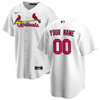 St. Louis Cardinals White Home Replica Custom Jersey