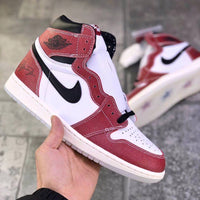 Sneakers, Burgundy White Colorway, Lace Up Design, Casual Gift for Sneaker Fans