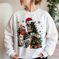 Skeleton Christmas Tree Sweater, Sorta Merry Sorta Scary Sweatshirt, Spooky Holiday Crewneck, Creepy Christmas Pullover, Spooky Present