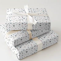 Modern Winter Holiday Gift Wrap, Pastel Snowflake Wrapping Paper, Delicate Snowflake Wrapping Paper, Adorable Christmas Present Paper Roll