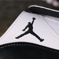 Slides, White Black Colorway, Embroidered Detail, Slip On Design, Casual Gift for Shoe Lovers