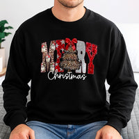 Retro Leopard Christmas Tree Crewneck, Leopard Print Tree Merry Christmas Sweatshirt, Festive Holiday Pullover, Womens Christmas Sweater