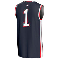 #1 UConn Huskies Lightweight Basketball Jersey - Navy