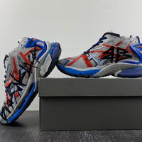 Low Top Sneakers, Blue Gray Colorway, Lace Up Design, Casual Gift for Sneaker Fans