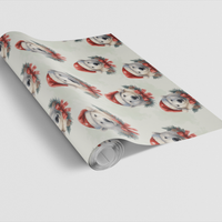 Adorable Holiday Gift Wrap, Polar Bear Christmas Wrapping Paper, Winter Animal Wrapping Paper, Kids Festive Gift Wrap Roll, Xmas Present Packaging