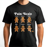 Humorous Nurse Christmas Shirt, Gingerbread Pain Scale T-Shirt, Adorable Nursing Humor Graphic Tee, RN Medical Staff Holiday Shirt, Hospital Present