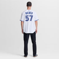 Toronto Blue Jays Shane Bieber White Home Replica Jersey