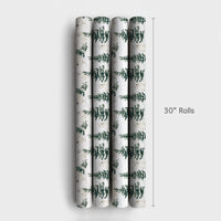 Watercolor Winter Pine Tree Gift Wrap, Samoyed Dog Wrapping Paper, Holiday Samoyed Wrapping Paper, Christmas Dog Lover Gift Wrapping Paper