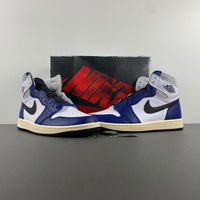 High Top Sneakers, Blue White Colorway, Lace Up Design, Casual Gift for Sneaker Fans