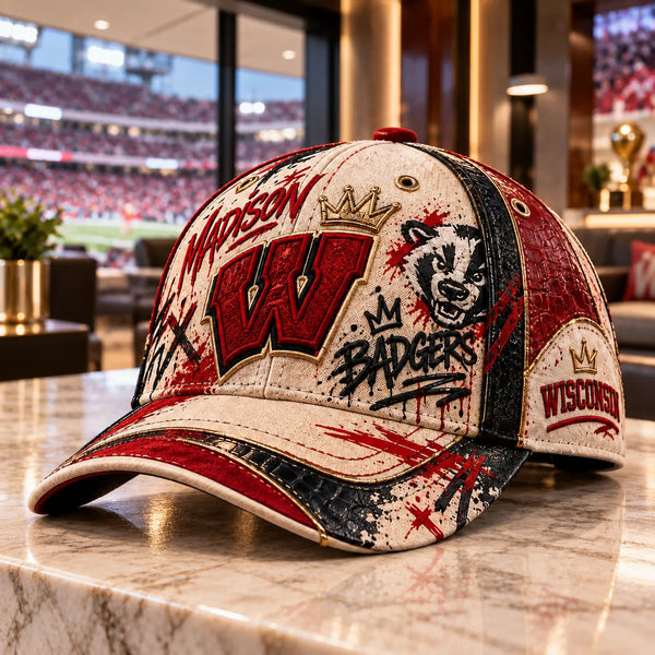 WIS Crowned in Crimson - Graffiti Badger Vintage Cap - main