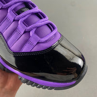 Retro High Top Sneakers, Black Purple Colorway, Leather Footwear, Lace Up Design, Casual Gift for Sneaker Fans