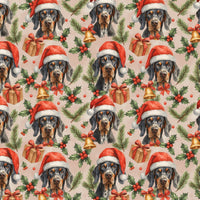 Winter Pine Dog Gift Wrap, Bluetick Coonhound Wrapping Paper, Coonhound Christmas Wrapping Paper, Rustic Holiday Gift Wrap for Dog Lovers