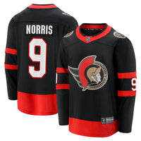Ottawa Senators Josh Norris Black Home Breakaway Jersey