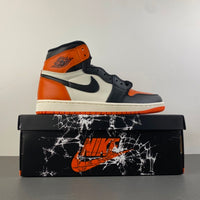 High Top Sneakers, Black White Orange Colorway, Lace Up Design, Casual Gift for Sneaker Fans