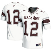 #12 Texas A&M Aggies Football Lightweight Fashion Jersey - White
