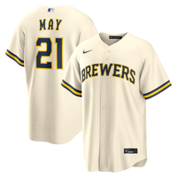 Milwaukee Brewers Dustin May Cream Home Replica Jersey