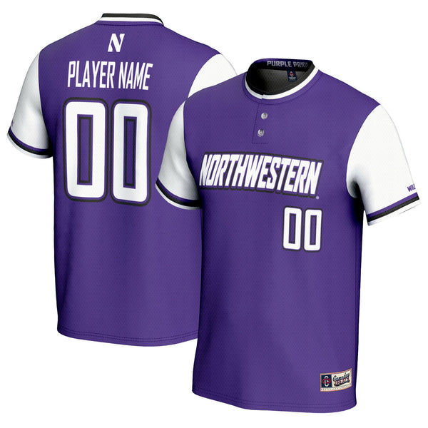 Northwestern Wildcats NIL Pick-A-Player Lightweight Softball Jersey - Purple
