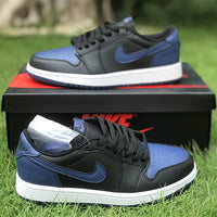 Low Top Sneakers, Blue Black Navy Colorway, Lace Up Design, Casual Gift for Sneaker Fans